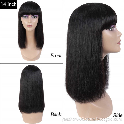 100% Cuticle Aligned Virgin Hair lace Front Bob Wig, Unprocessed Brazilian Human Hair Short Bob Wigs